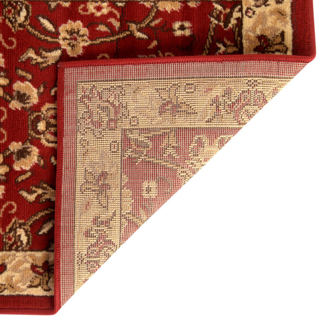 Burgundy 2' 7 x 13' 1 Sialk Hill Runner Area Rug 100% Polypropylene Durable Easy Clean Classic Traditional Design Carpet for Interior Design for Sale at Rug Engine