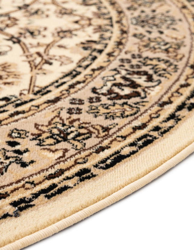 Ivory 5' 3 x 8' Sialk Hill Oval Area Rug 100% Polypropylene Durable Easy Clean Classic Traditional Design Carpet for Interior Design for Sale at Rug Engine