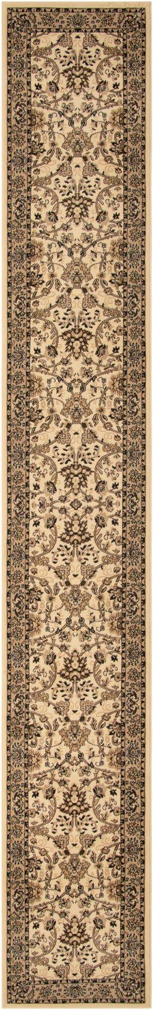 Ivory 3' 1 x 19' 8 Sialk Hill Runner Area Rug 100% Polypropylene Durable Easy Clean Classic Traditional Design Carpet for Interior Design for Sale at Rug Engine