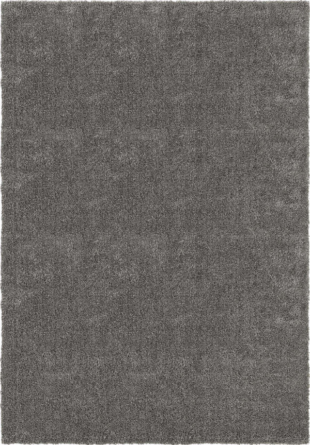 Gray 7' x 10' Solo Rectangle Area Rug Thick Soft Touch Fluffy & Plush Shaggy Pile Durable Minimalist Carpet for Classic Interior Design for Sale at Rug Engine