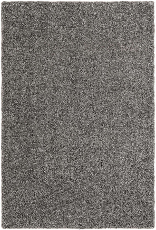 Gray 6' 1 x 9' Solo Rectangle Area Rug Thick Soft Touch Fluffy & Plush Shaggy Pile Durable Minimalist Carpet for Classic Interior Design for Sale at Rug Engine