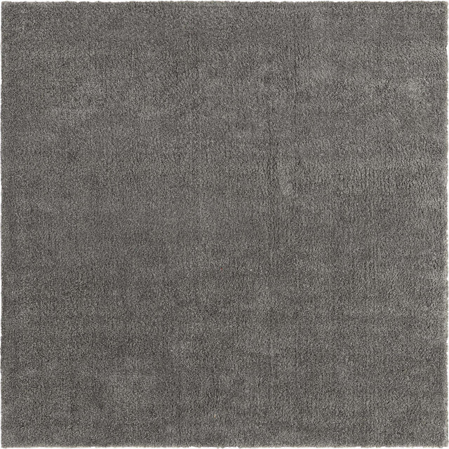 Gray 7' 11 x 7' 11 Solo Square Area Rug Thick Soft Touch Fluffy & Plush Shaggy Pile Durable Minimalist Carpet for Classic Interior Design for Sale at Rug Engine