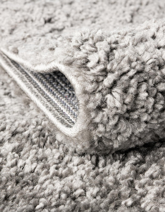 Gray 4' 1 x 4' 1 Solo Square Area Rug Thick Soft Touch Fluffy & Plush Shaggy Pile