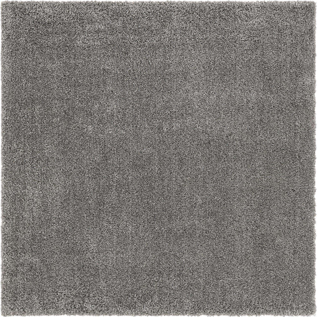 Gray 5' 3 x 5' 3 Solo Square Area Rug Thick Soft Touch Fluffy & Plush Shaggy Pile