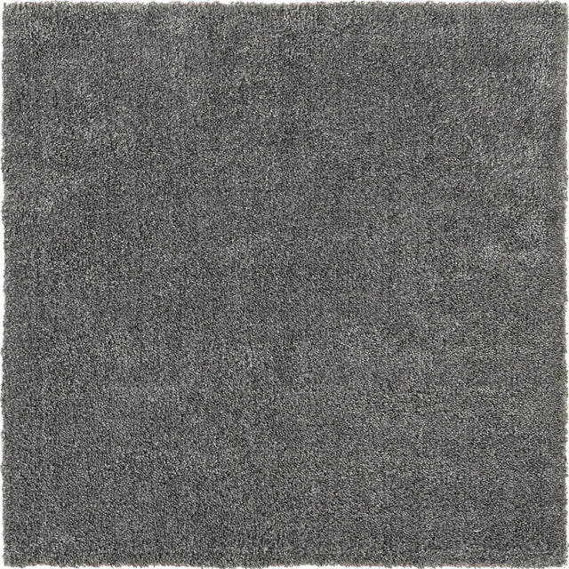 Gray 4' 1 x 4' 1 Solo Square Area Rug Thick Soft Touch Fluffy & Plush Shaggy Pile