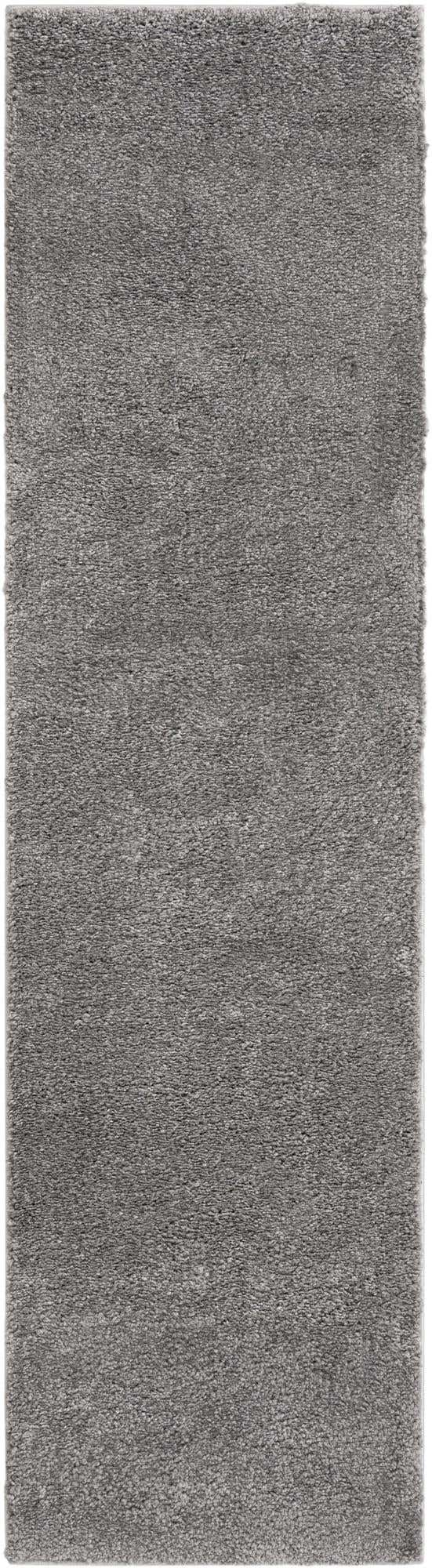 Gray 2' 2 x 8' Solo Runner Area Rug Thick Soft Touch Fluffy & Plush Shaggy Pile Durable Minimalist Carpet for Classic Interior Design for Sale at Rug Engine