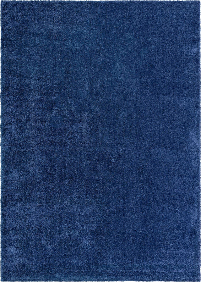 Navy Blue 10' x 14' 1 Solo Rectangle Area Rug Thick Soft Touch Fluffy & Plush Shaggy Pile Durable Minimalist Carpet for Classic Interior Design for Sale at Rug Engine
