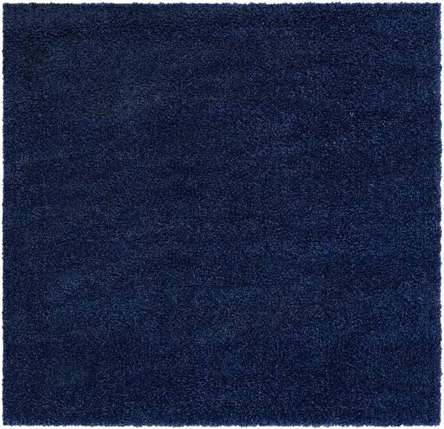 Navy Blue 5' 3 x 5' 3 Solo Square Area Rug Thick Soft Touch Fluffy & Plush Shaggy Pile Durable Minimalist Carpet for Classic Interior Design for Sale at Rug Engine