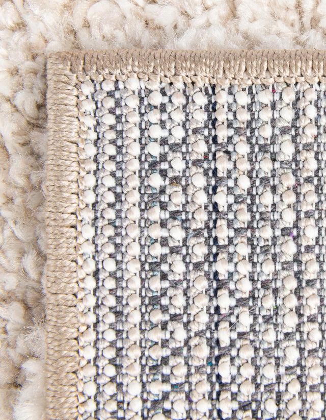 Ivory 4' x 4' Solo Square Area Rug Thick Soft Touch Fluffy & Plush Shaggy Pile