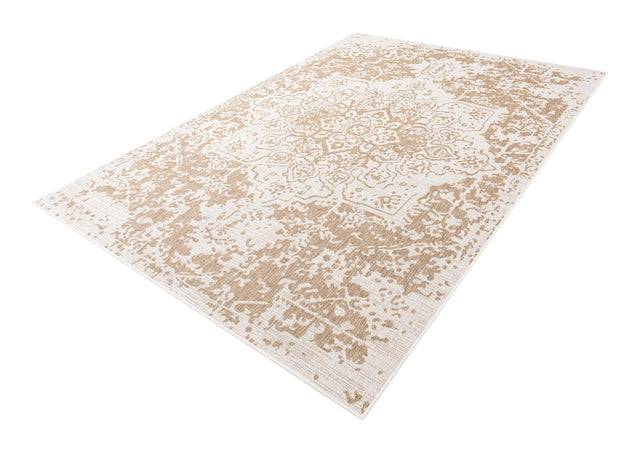 Beige 7' 1 x 10' Jill Zarin Outdoor Rectangle Area Rug Weather Resistant for Patio, Deck, Terrace, Balcony, Porch Durable 100% Polypropylene Carpet for Outside for Sale at Rug Engine