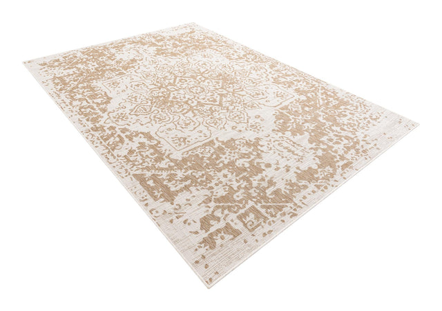 Beige 7' 1 x 10' Jill Zarin Outdoor Rectangle Area Rug Weather Resistant for Patio, Deck, Terrace, Balcony, Porch Durable 100% Polypropylene Carpet for Outside for Sale at Rug Engine