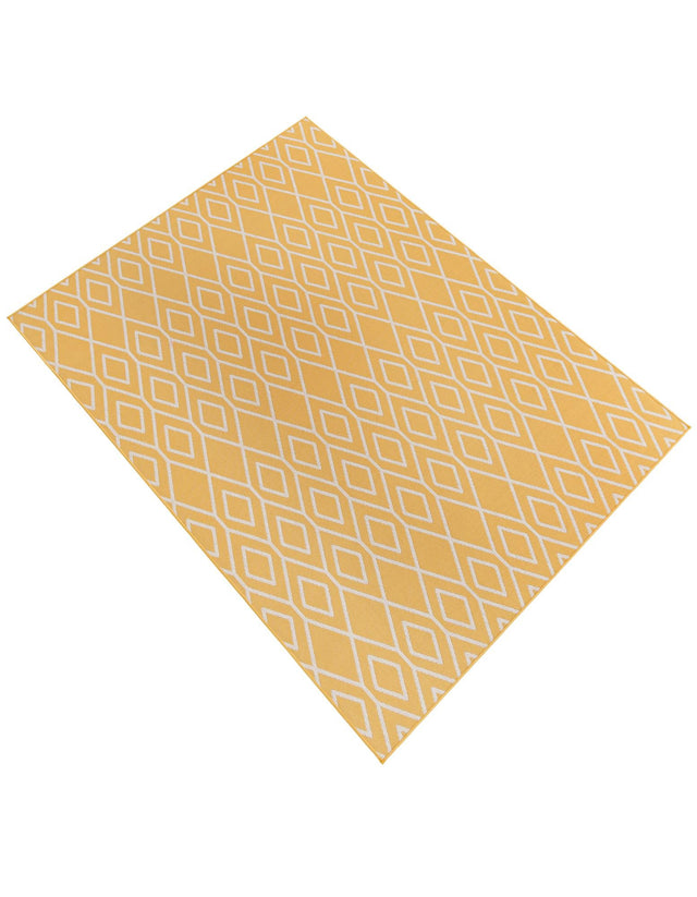 Yellow Ivory 7' 1 x 10' Jill Zarin Outdoor Rectangle Area Rug Weather Resistant for Patio, Deck, Terrace, Balcony, Porch Durable 100% Polypropylene Carpet for Outside for Sale at Rug Engine