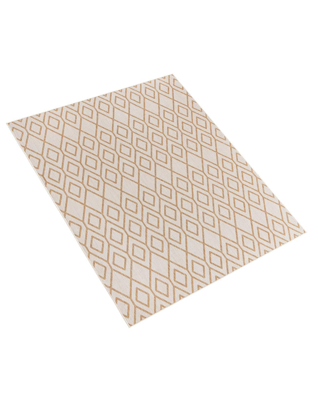 Beige 7' 1 x 10' Jill Zarin Outdoor Rectangle Area Rug Weather Resistant for Patio, Deck, Terrace, Balcony, Porch Durable 100% Polypropylene Carpet for Outside for Sale at Rug Engine
