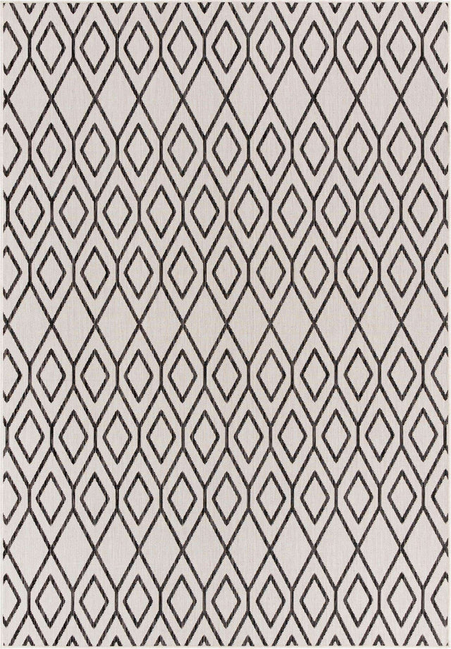 Ivory 7' 1 x 10' Jill Zarin Outdoor Rectangle Area Rug Weather Resistant for Patio, Deck, Terrace, Balcony, Porch Durable 100% Polypropylene Carpet for Outside for Sale at Rug Engine