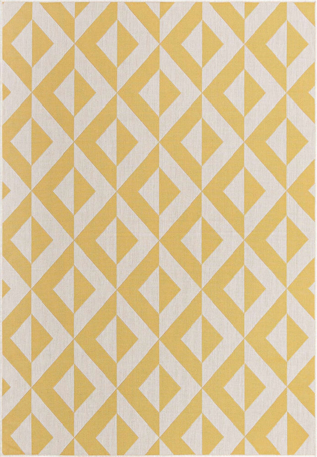 Yellow 7' 1 x 10' Jill Zarin Outdoor Rectangle Area Rug Weather Resistant for Patio, Deck, Terrace, Balcony, Porch Durable 100% Polypropylene Carpet for Outside for Sale at Rug Engine