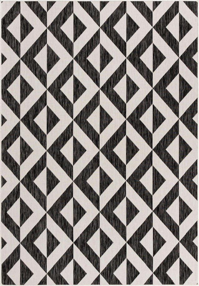 Charcoal Gray 7' 1 x 10' Jill Zarin Outdoor Rectangle Area Rug Weather Resistant for Patio, Deck, Terrace, Balcony, Porch Durable 100% Polypropylene Carpet for Outside for Sale at Rug Engine