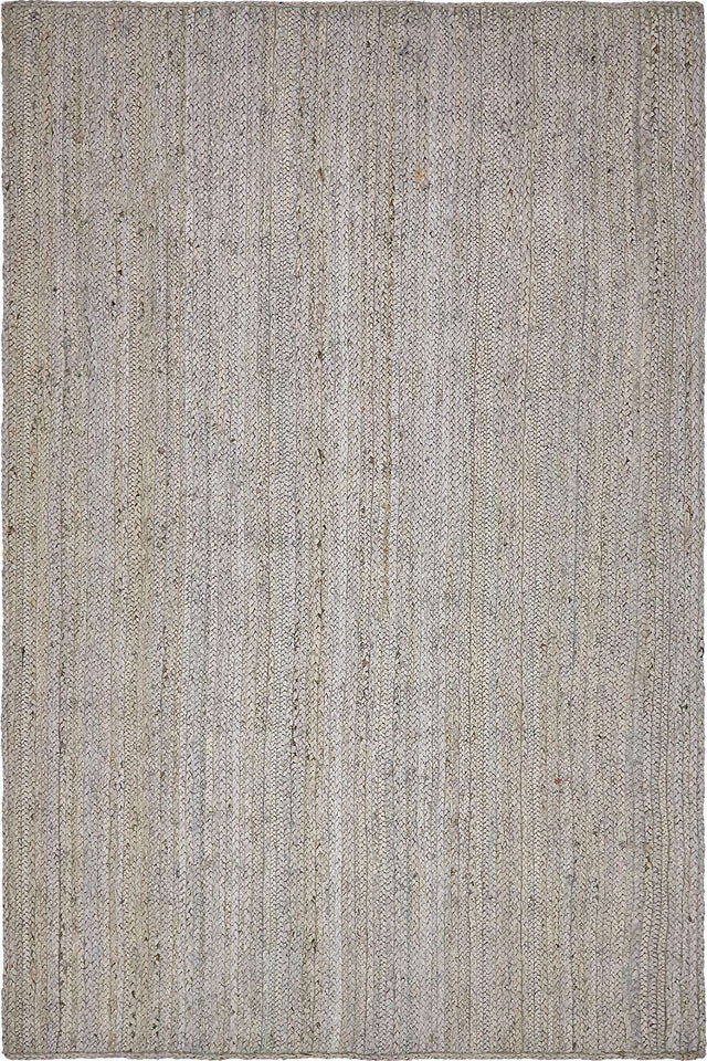 Gray 4' 1 x 6' 1 Braided Jute Rectangle Area Rug 100% Jute Hand Braided Natural Eco-Friendly Boho Style Carpet for Living Rooms Dining Office Space Dorms for Sale at Rug Engine