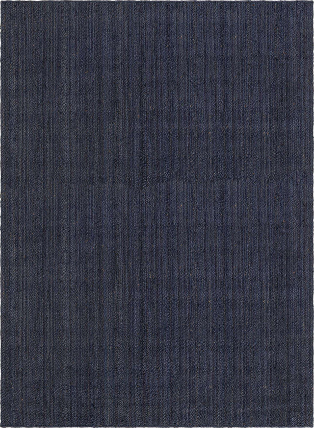 Navy Blue 10' x 14' 1 Braided Jute Rectangle Area Rug 100% Jute Hand Braided Natural Eco-Friendly Boho Style Carpet for Living Rooms Dining Office Space Dorms for Sale at Rug Engine