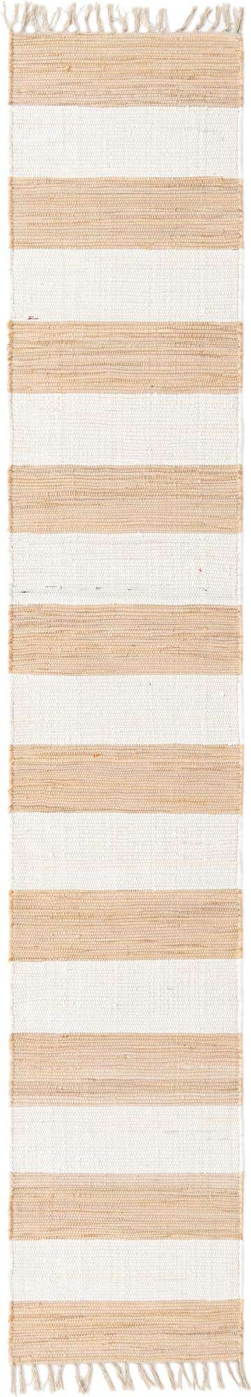 Beige 2' 2 x 12' Chindi Rag Runner Area Rug 100% Cotton All Natural Eco-Friendly Carpet Mat Decor for Homes for Sale at Rug Engine