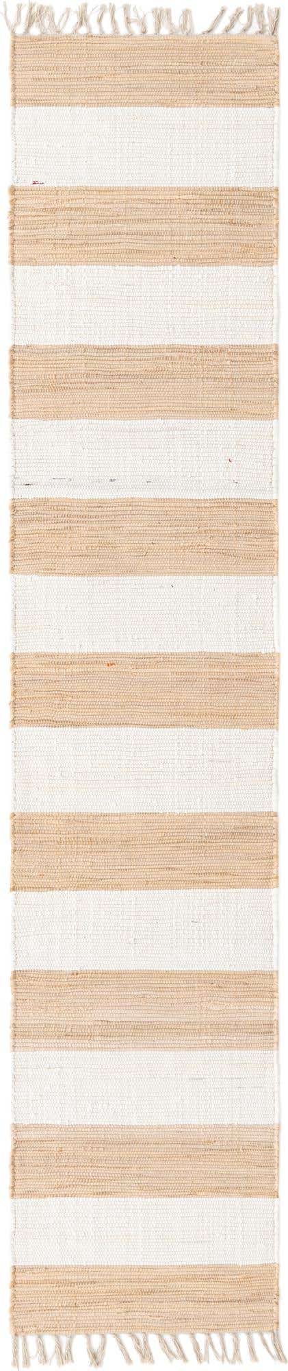 Beige 2' 2 x 10' Chindi Rag Runner Area Rug 100% Cotton All Natural Eco-Friendly Carpet Mat Decor for Homes for Sale at Rug Engine