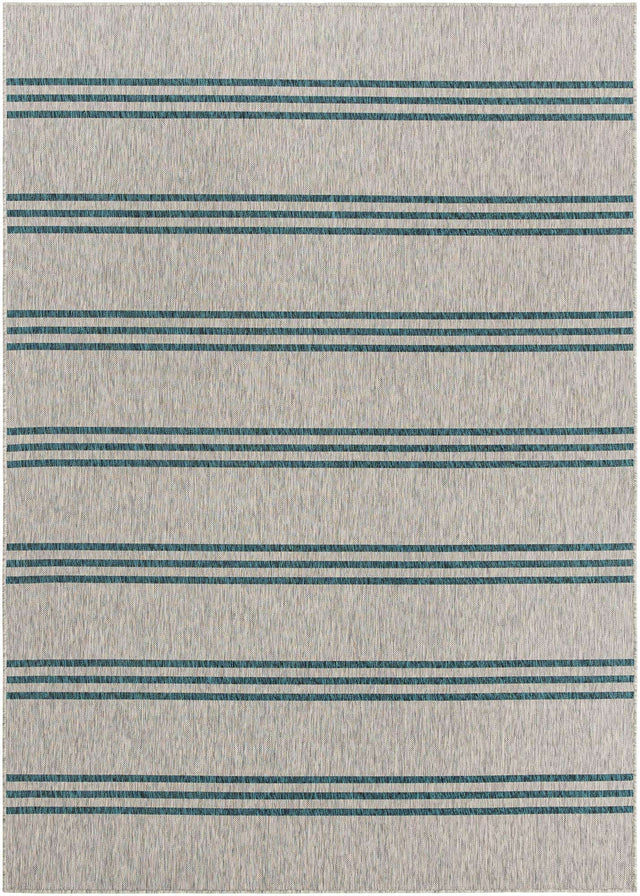 Light Gray 7' 1 x 10' Jill Zarin Outdoor Rectangle Area Rug Weather Resistant for Patio, Deck, Terrace, Balcony, Porch Durable 100% Polypropylene Carpet for Outside for Sale at Rug Engine