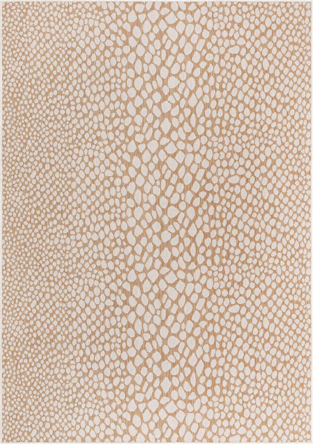 Dark Beige 7' 1 x 10' Jill Zarin Outdoor Rectangle Area Rug Weather Resistant for Patio, Deck, Terrace, Balcony, Porch Durable 100% Polypropylene Carpet for Outside for Sale at Rug Engine