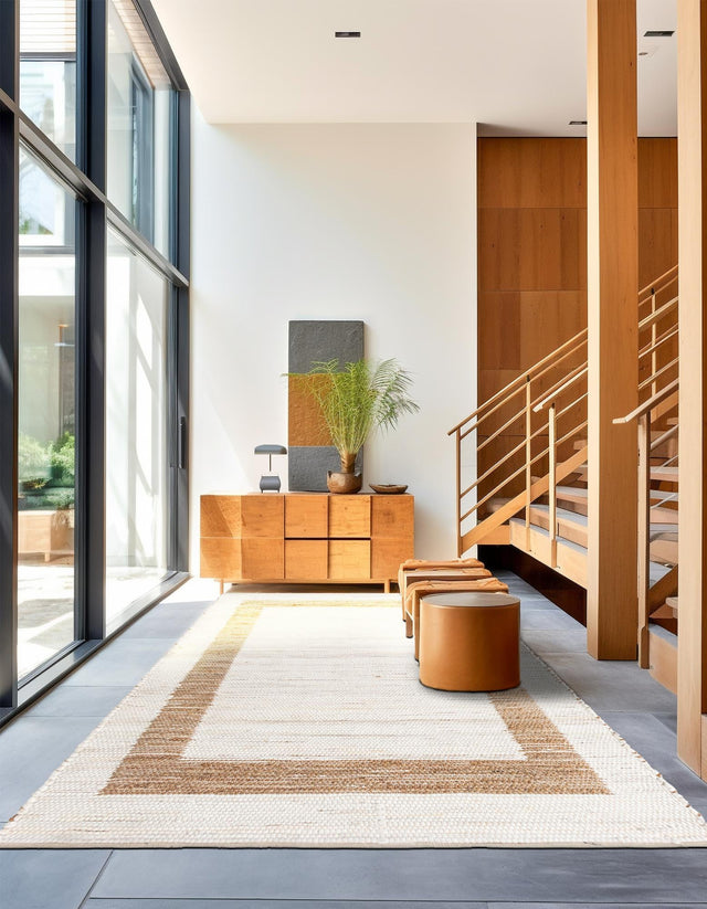 White and Natural 2' x 3' 1 Chindi Jute Rectangle Area Rug Interior Design Home Decor Carpet Mat for Sale at Rug Engine