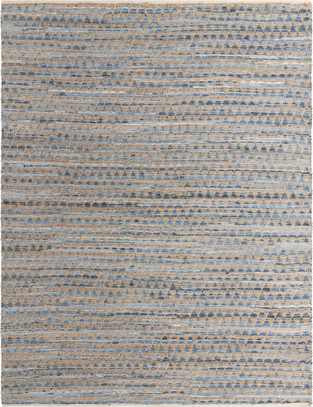 Navy Blue 9' x 12' Chindi Jute Rectangle Area Rug Interior Design Home Decor Carpet Mat for Sale at Rug Engine