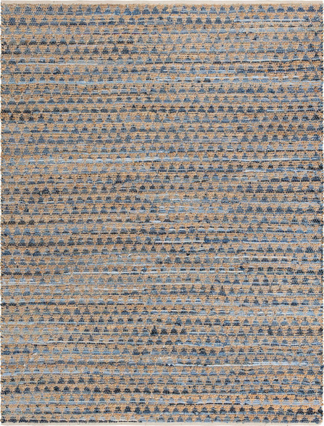 Navy Blue 8' x 11' Chindi Jute Rectangle Area Rug Interior Design Home Decor Carpet Mat for Sale at Rug Engine