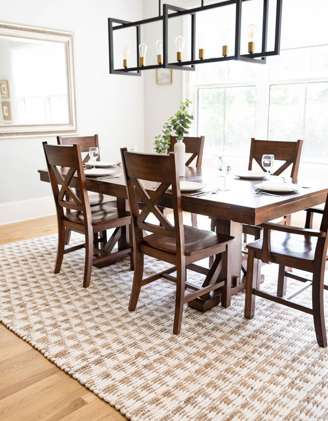 White 7' 1 x 10' Chindi Jute Rectangle Area Rug Interior Design Home Decor Carpet Mat for Sale at Rug Engine