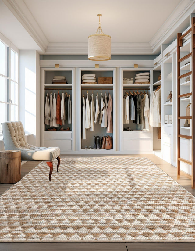 White 5' 1 x 8' Chindi Jute Rectangle Area Rug Interior Design Home Decor Carpet Mat for Sale at Rug Engine