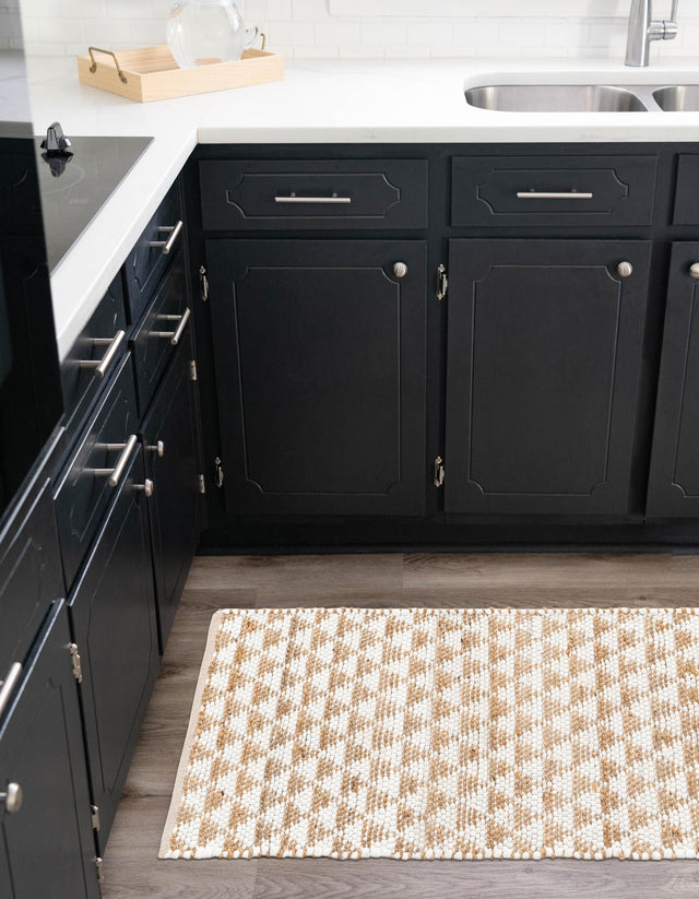 White 2' 7 x 10' Chindi Jute Runner Area Rug Interior Design Home Decor Carpet Mat for Sale at Rug Engine