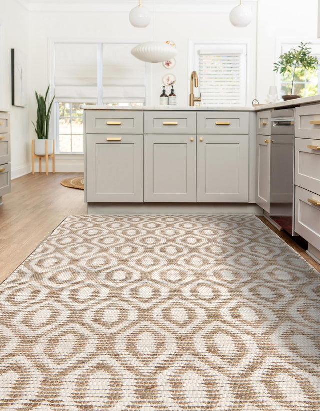 White 5' 1 x 8' Chindi Jute Rectangle Area Rug Interior Design Home Decor Carpet Mat for Sale at Rug Engine