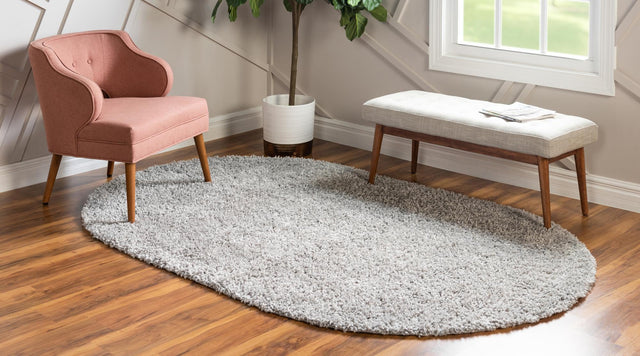 Sterling 5' 3 x 8' Davos Shag Oval Area Rug Thick Soft Touch Fluffy & Plush Shaggy Pile 100% Polypropylene Carpet for Living Dining Bedrooms Office for Sale at Rug Engine