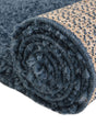 Marine Blue 3' 1 x 5' 3 Davos Shag Oval Area Rug Thick Soft Touch Fluffy & Plush Shaggy Pile 100% Polypropylene Carpet for Living Dining Bedrooms Office for Sale at Rug Engine