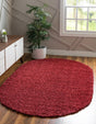 Poppy 7' 10 x 10' Davos Shag Oval Area Rug Thick Soft Touch Fluffy & Plush Shaggy Pile 100% Polypropylene Carpet for Living Dining Bedrooms Office for Sale at Rug Engine