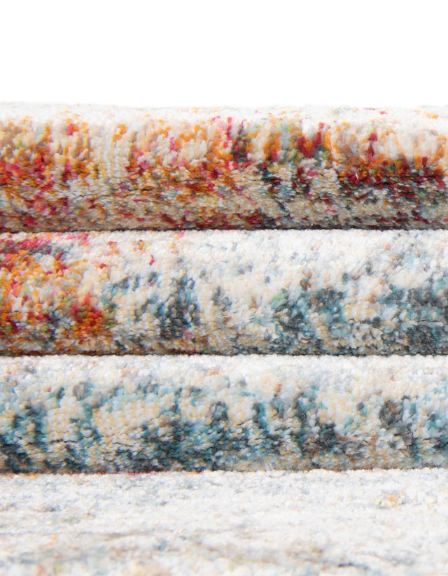 Cream 4' 3 x 4' 3 Baracoa Octagon Area Rug 100% Polypropylene Distressed Vintage Living Dining Room Office Traditional Carpet for Sale at Rug Engine