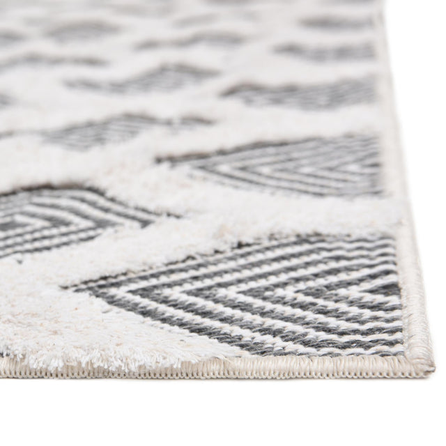 Anthracite Gray 8' 3 x 10' Sabrina Soto Casa Rectangle Area Rug 100% Cotton Geometric Pattern All Natural Material Eco Friendly Carpet for Sale at Rug Engine