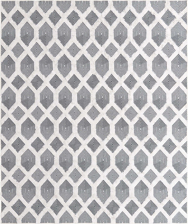 Black 8' 3 x 10' Sabrina Soto Casa Rectangle Area Rug 100% Cotton Geometric Pattern All Natural Material Eco Friendly Carpet for Sale at Rug Engine