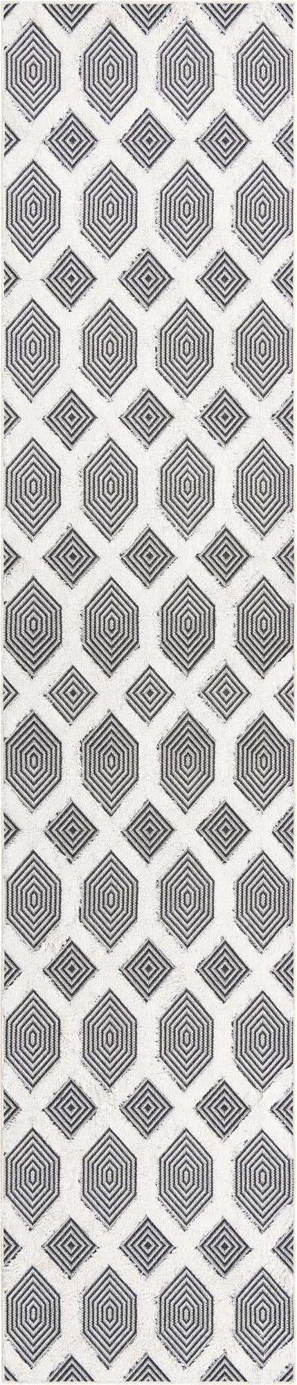 Black 2' 7 x 12' Sabrina Soto Casa Runner Area Rug 100% Cotton Geometric Pattern All Natural Material Eco Friendly Carpet for Sale at Rug Engine