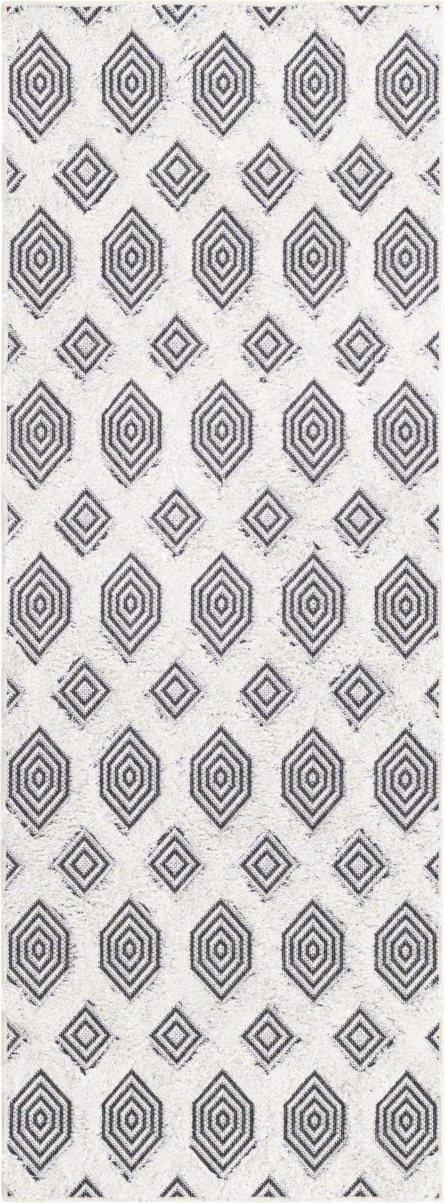 Black 2' 3 x 8' Sabrina Soto Casa Runner Area Rug 100% Cotton Geometric Pattern All Natural Material Eco Friendly Carpet for Sale at Rug Engine