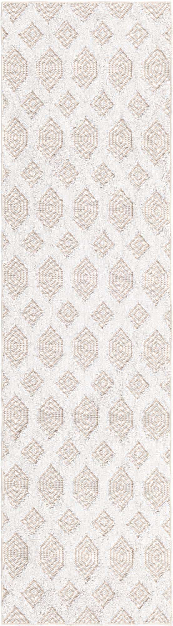 Beige 2' 3 x 8' Sabrina Soto Casa Runner Area Rug 100% Cotton Geometric Pattern All Natural Material Eco Friendly Carpet for Sale at Rug Engine