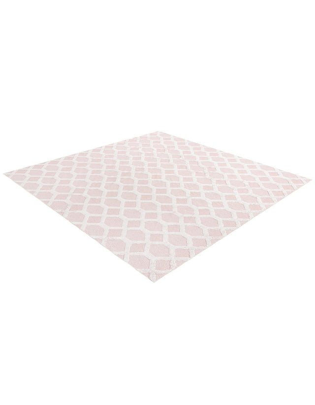 Pink 9' 10 x 12' Sabrina Soto Casa Rectangle Area Rug 100% Cotton Geometric Pattern All Natural Material Eco Friendly Carpet for Sale at Rug Engine