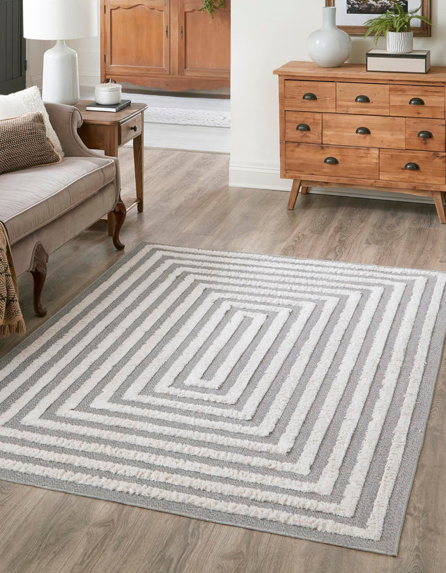 Anthracite Gray 1' 3 x 1' 4 Sabrina Soto Casa Sample Area Rug 100% Cotton Geometric Pattern All Natural Material Eco Friendly Carpet for Sale at Rug Engine
