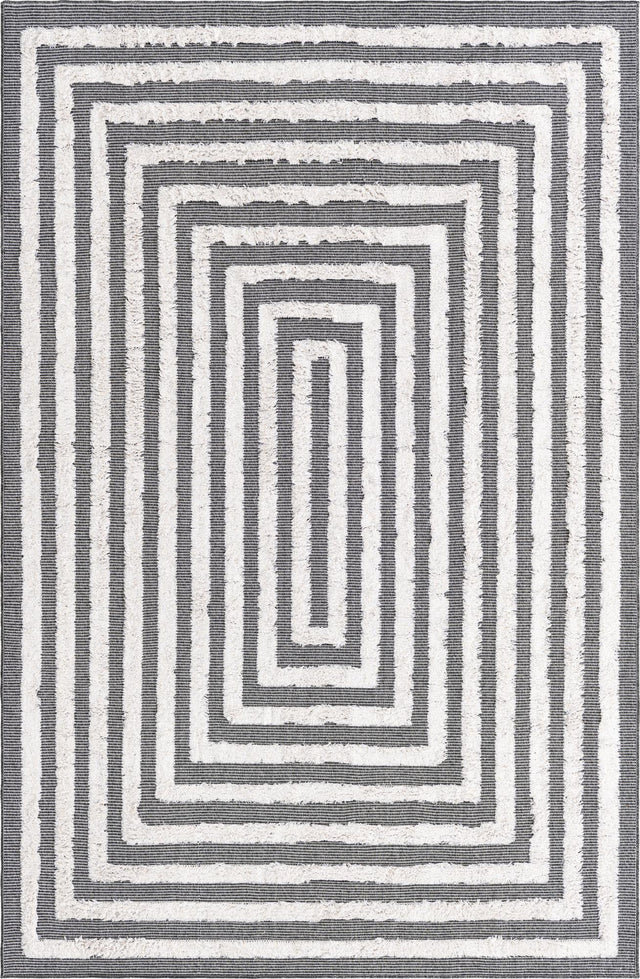 Black 1' 3 x 1' 4 Sabrina Soto Casa Sample Area Rug 100% Cotton Geometric Pattern All Natural Material Eco Friendly Carpet for Sale at Rug Engine