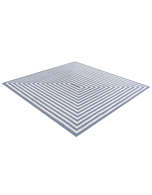 Navy Blue 9' 10 x 12' Sabrina Soto Casa Rectangle Area Rug 100% Cotton Geometric Pattern All Natural Material Eco Friendly Carpet for Sale at Rug Engine