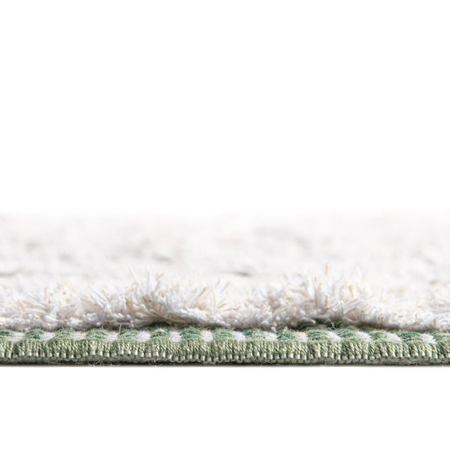Green 4' 5 x 6' Sabrina Soto Casa Rectangle Area Rug 100% Cotton Geometric Pattern All Natural Material Eco Friendly Carpet for Sale at Rug Engine