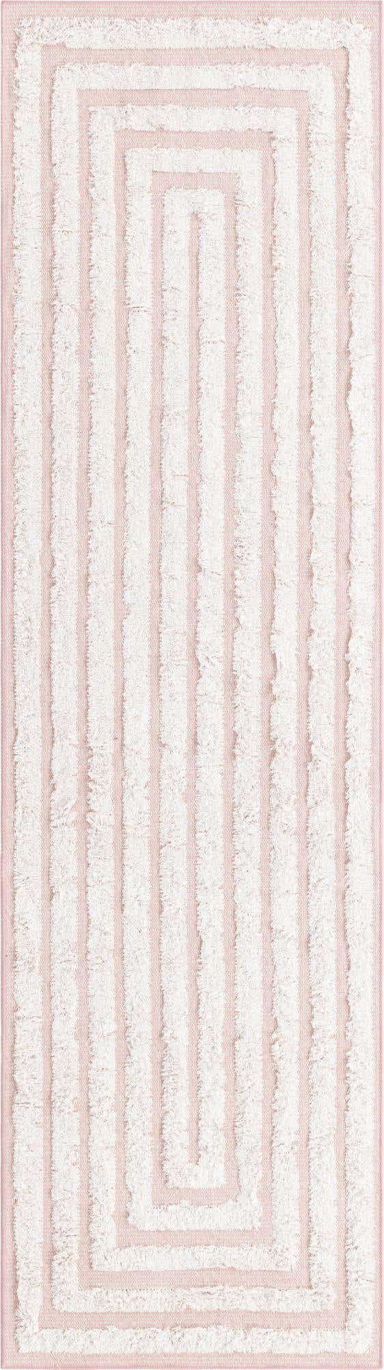 Pink 2' 3 x 8' Sabrina Soto Casa Runner Area Rug 100% Cotton Geometric Pattern All Natural Material Eco Friendly Carpet for Sale at Rug Engine