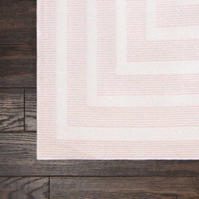 Pink 2' 7 x 12' Sabrina Soto Casa Runner Area Rug 100% Cotton Geometric Pattern All Natural Material Eco Friendly Carpet for Sale at Rug Engine