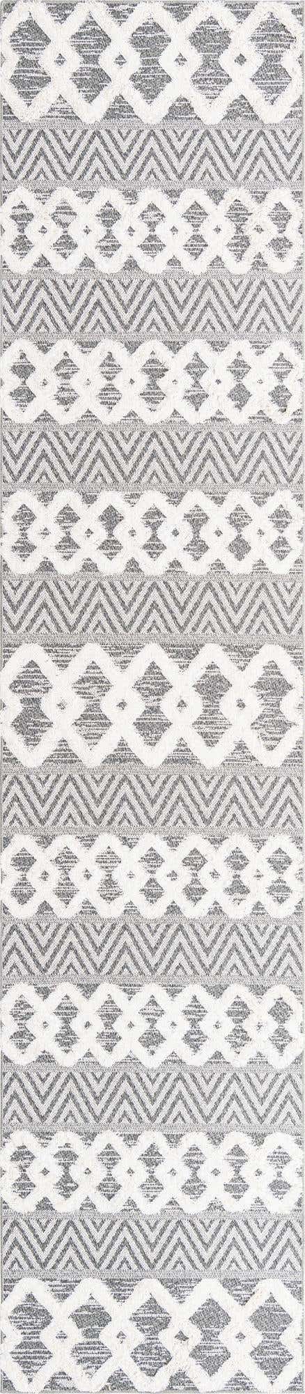 Anthracite Gray 2' 7 x 12' Sabrina Soto Casa Runner Area Rug 100% Cotton Geometric Pattern All Natural Material Eco Friendly Carpet for Sale at Rug Engine